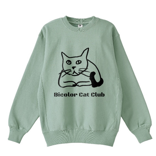 Bicolor Cat Club 白黒猫クラブ トレーナー ゆるめ 裏起毛 スウェット