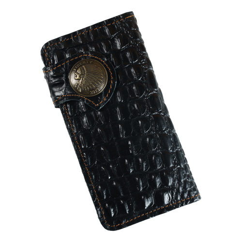 【匿名送料込み★新品】本パイソン　牛革クロコ型押し　日本製　ショートウォレット茶 2bj9cuq0ip_0.jpg