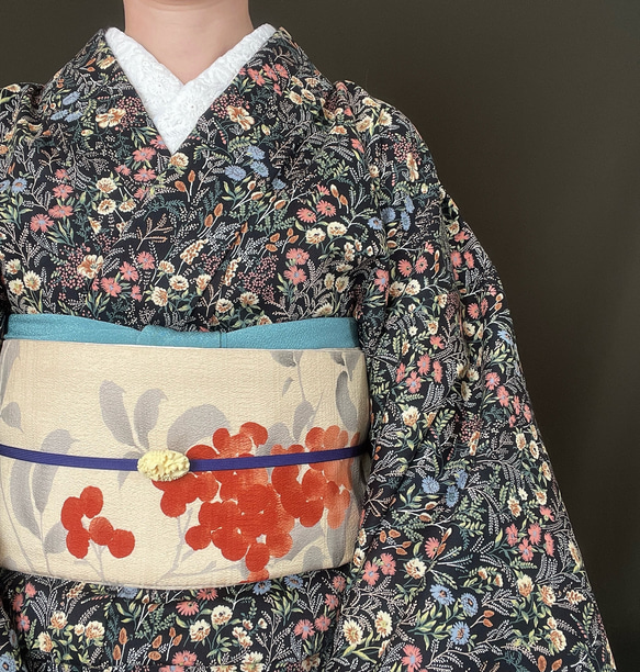 ボタニカル柄木綿着物 着物 花鹿 kajika 通販 17085646|Creema ボタニカル柄木綿着物 着物 花鹿 kajika 通販 17085646|Creema