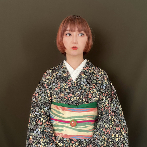 ボタニカル柄木綿着物 着物 花鹿 kajika 通販 17085646|Creema ボタニカル柄木綿着物 着物 花鹿 kajika 通販 17085646|Creema