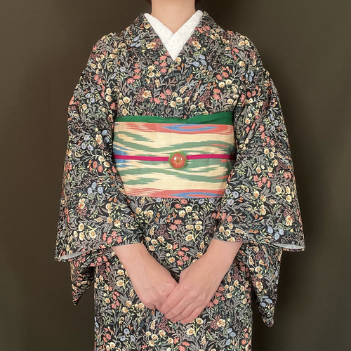 ボタニカル柄木綿着物 着物 花鹿 kajika 通販 17085646｜Creema