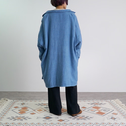 Momonga 羊毛大衣/淺藍色/遠州紡織 第3張的照片