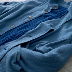 Momonga 羊毛大衣/淺藍色/遠州紡織 第8張的照片
