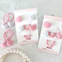 花柄親子リボン　大小ペア　うさみみ　ヘアゴム　ピンク　ホワイトフラワー　セット Amazon.co.jp: [スウィートキス] フラワー リボン ヘアゴム