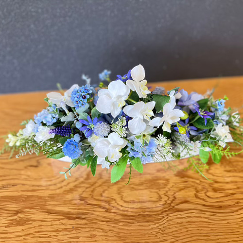 胡蝶蘭陶器アレンジ テーブルセンター アーティフィシャルフラワー