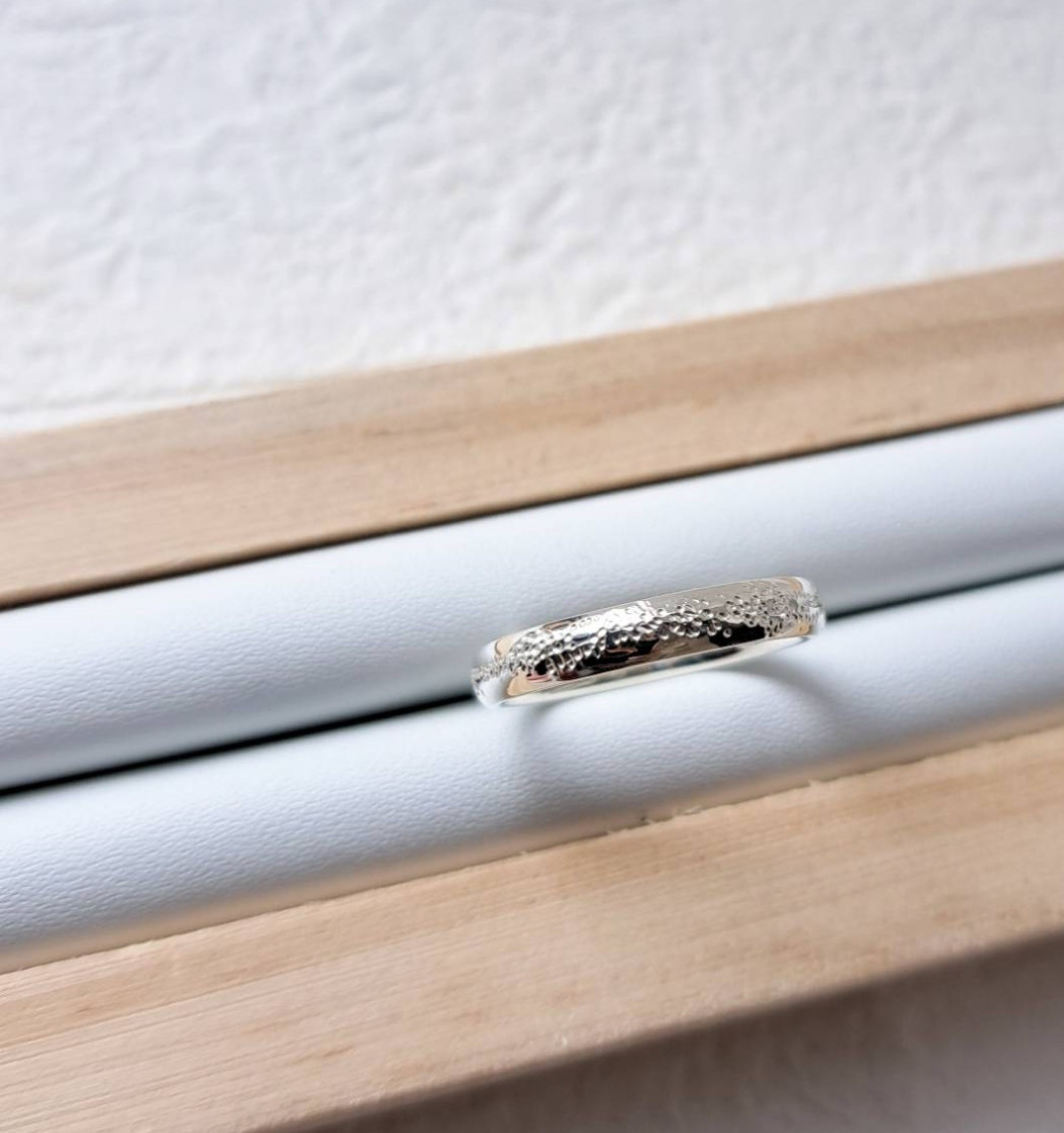【あわ目 シンプルリング】 シンプル指輪　シルバーアクセサリー  ペアリングにもおすすめ 京都アクセサリー
