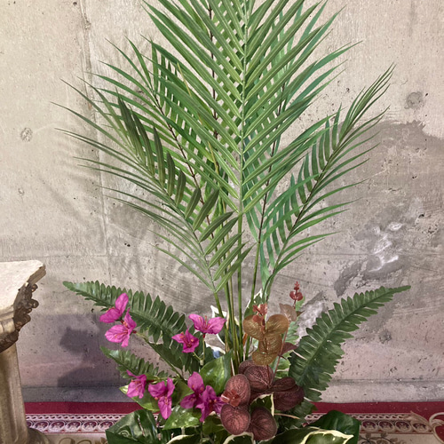 光触媒　人工観葉植物　ウォールグリーン　フェイクグリーン　バリ風アレカヤシal 光触媒 人工観葉植物 ウォールグリーン フェイクグリーン バリ風