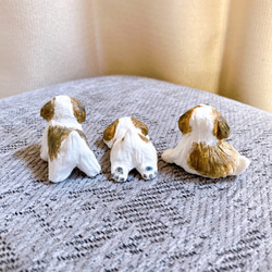 シーズー　子犬　3匹セット　ミニチュア　犬　フィギュア　置物　オブジェ 10枚目の画像