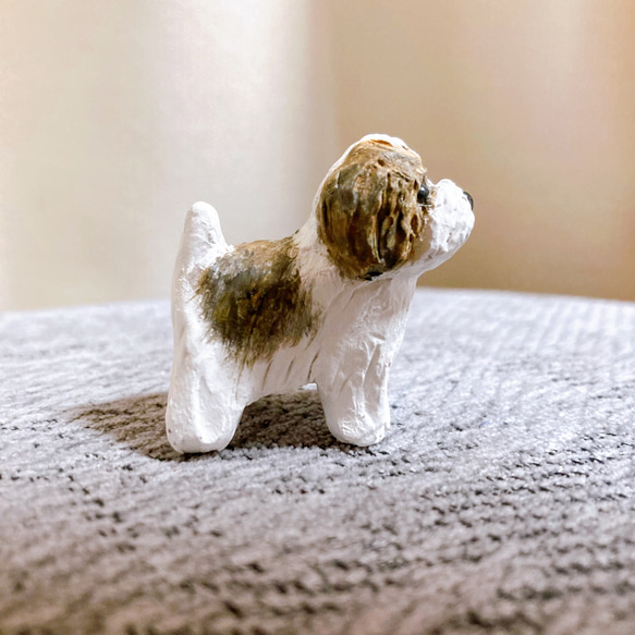 シーズー　子犬　3匹セット　ミニチュア　犬　フィギュア　置物　オブジェ 7枚目の画像