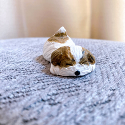 シーズー　子犬　3匹セット　ミニチュア　犬　フィギュア　置物　オブジェ 3枚目の画像