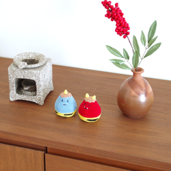 【yuj - süß line】節分　あみぐるみの赤鬼さんと青鬼さん　節分飾り　季節の飾りもの　鬼 6枚目の画像