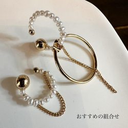 earcuff /気分高まる！上質淡水パール 5枚目の画像