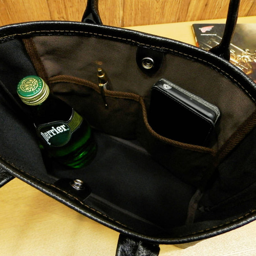 ☆定番☆黒シュリンクレザーのミニトートバッグSサイズ姫路 ☆定番☆黒シュリンクレザーのミニトートバッグSサイズ姫路