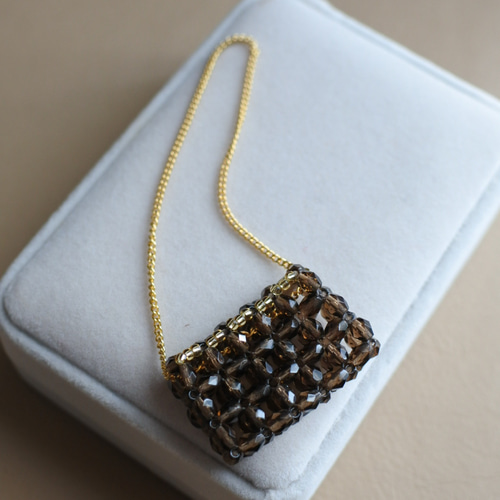 動画ありキット☆リカちゃんハンドバッグ（チェコ製ガラスビーズ