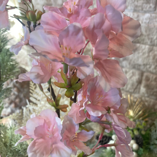 光触媒 人工観葉植物 ウォールグリーン フェイクグリーン 春の桜