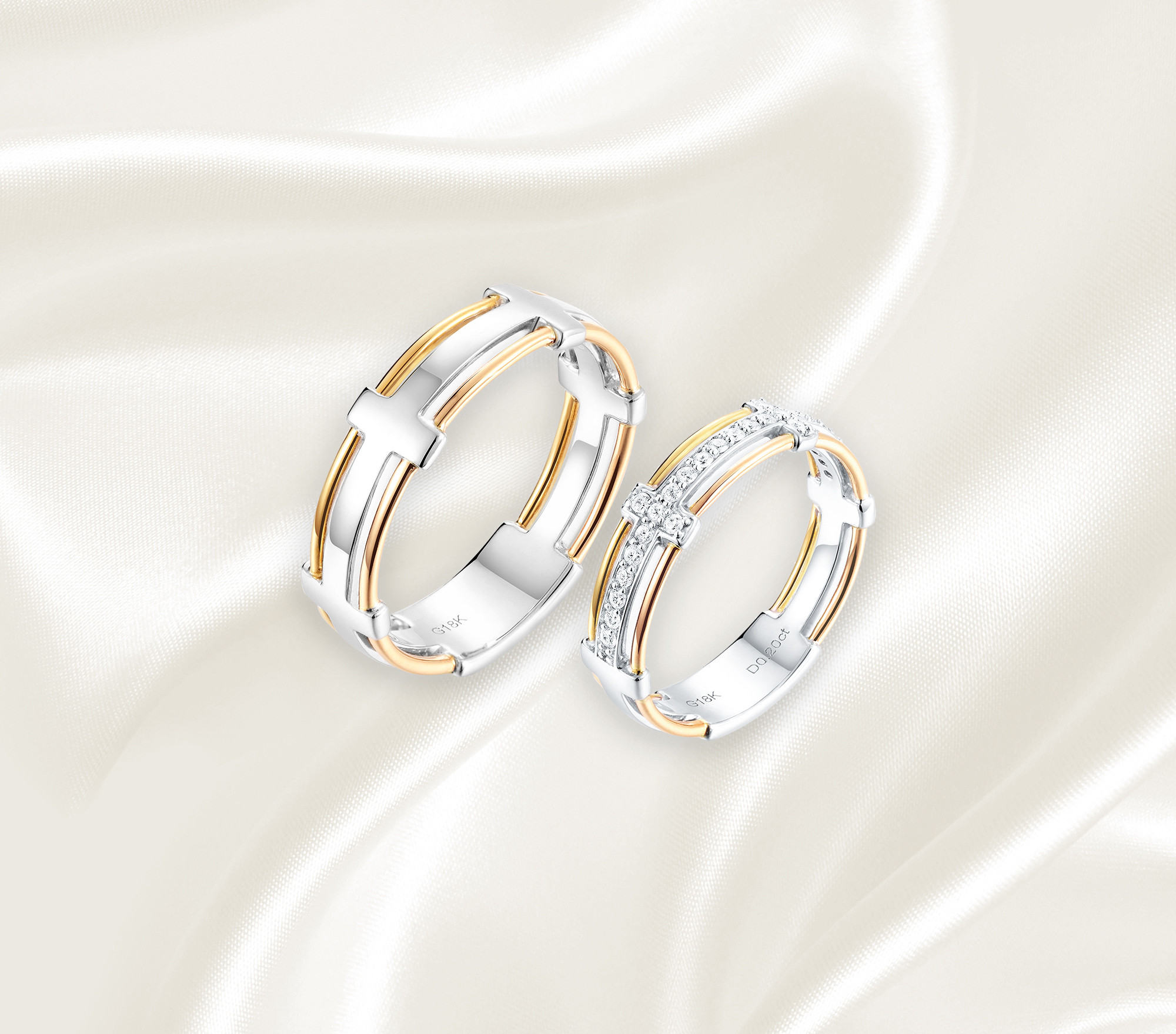 永遠の愛の象徴 ダイアモンド ペアリング