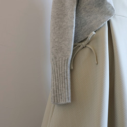 【5種顏色可供選擇！ ] WHOLEGARMENT 羊絨混紡長袖波萊羅開襟衫 [淺灰色] 第12張的照片