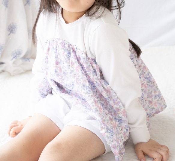 【即納】リバティ子供服　リバティトップス　リバティトレーナー　トレーナー　リバティ　トレーナー　トップス　子供服　女の子 6枚目の画像