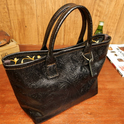 ☆受注生産☆ゴージャスな唐草スクロール柄裏地＆ブラックペイズリー柄