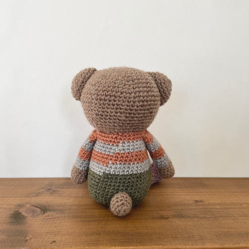 受注製作 》しましま服のくま あみぐるみ 手しごと ichie. 通販