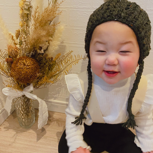 ボンボンボンネット ベビーキッズ オシャレ 可愛い 韓国子供服
