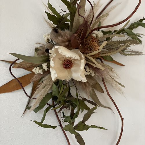 ドライフラワー 壁飾り オブジェ リース yLF 通販 17086915