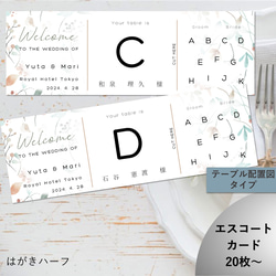 エスコートカードテーブル配置図タイプ 60円/枚 結婚式 1枚目の画像