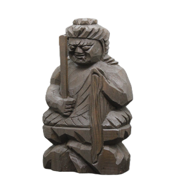 不動明王坐像（15cm fd5120）仏像 円空仏 摸刻 木彫 3枚目の画像