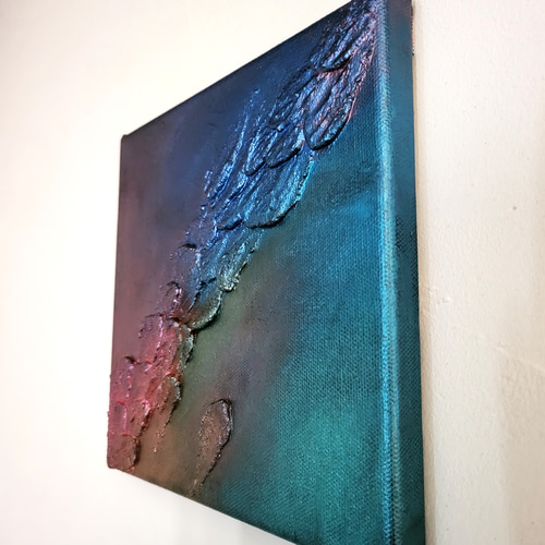 OUTLET SALE- 訳あり品など大放出 Earth - 原画限り 【S0】 18×18㎝ テクスチャーアート 絵画