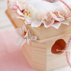 【リングピロー和風1】桜のリングピロー　和風のリングピロー　春のリングピロー 6枚目の画像