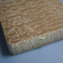木製　アクセサリーボックス　タモ玉杢突板貼り 8枚目の画像