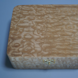 木製　アクセサリーボックス　タモ玉杢突板貼り 10枚目の画像