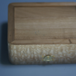 木製　アクセサリーボックス　タモ玉杢突板貼り 4枚目の画像