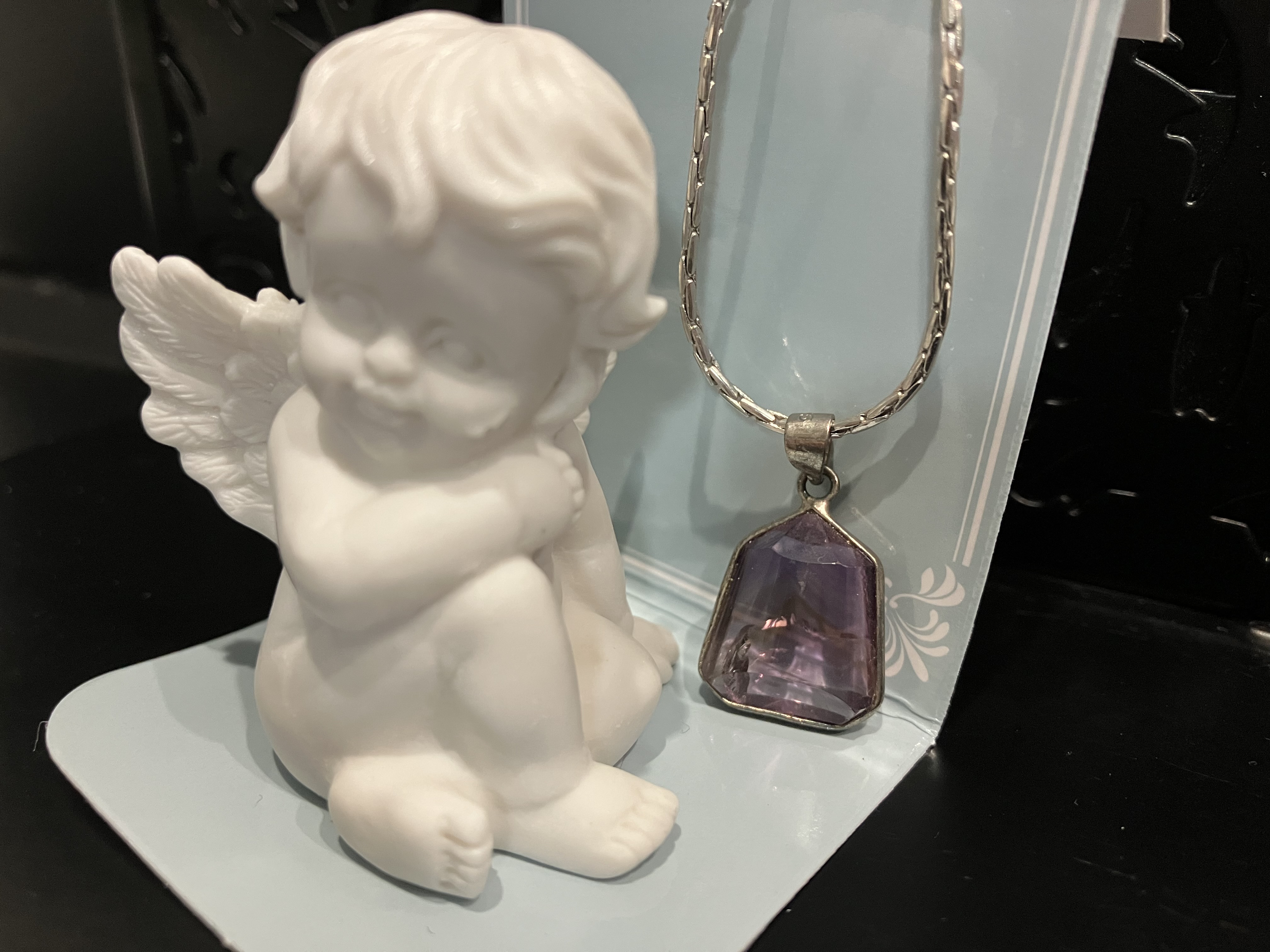 天然石アメジストネックレス