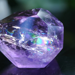 びっしりインクルージョン☆レインボー☆アメジスト原石s1092 天然石