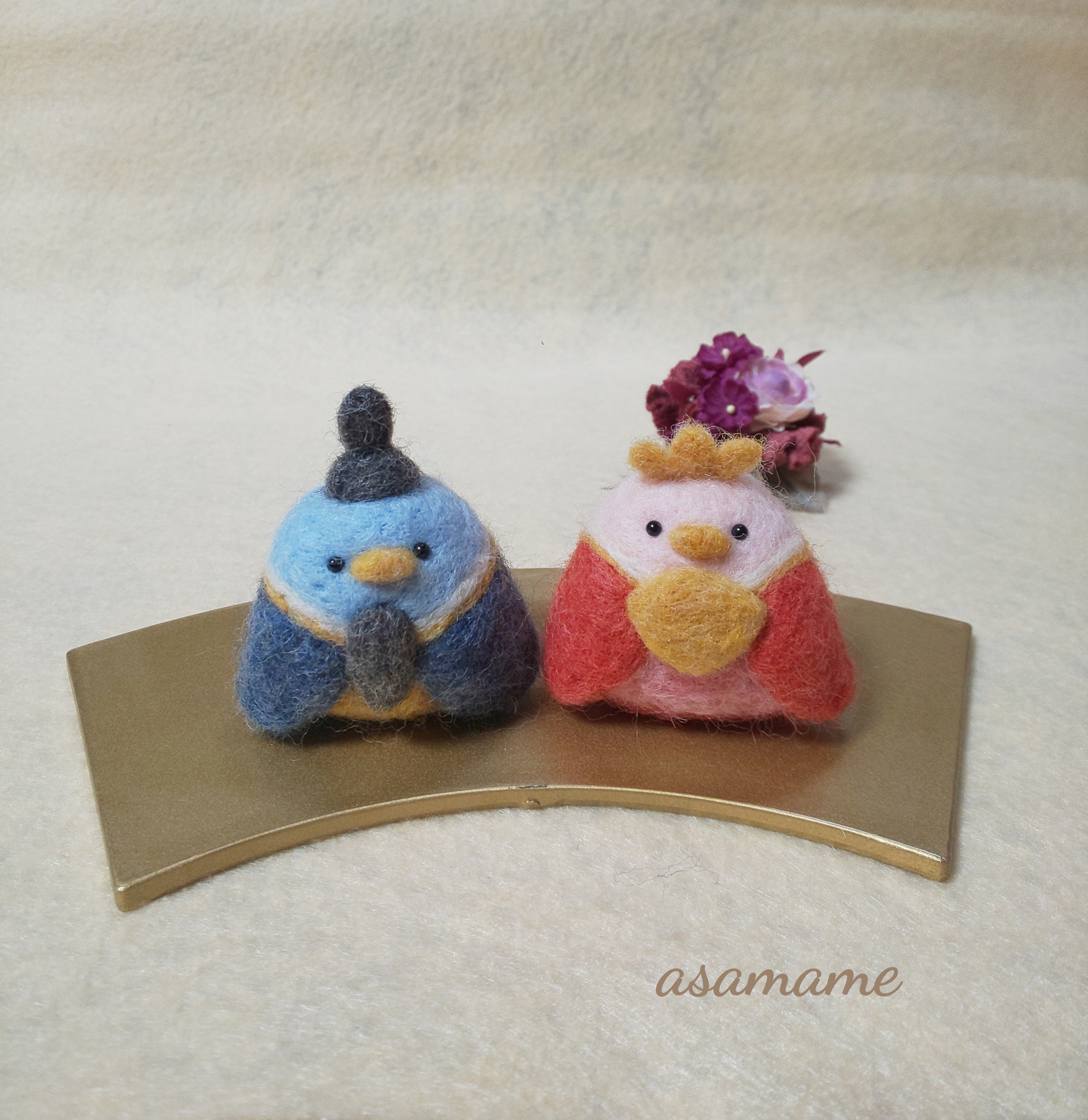 【お値下げ中！】ペンギンさんのチョコレートインテリア　羊毛フェルト