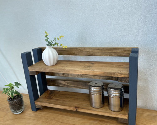 ハイジ】木製シンプルテーブル 下部棚付き[オーダー品] ハイジ】木製