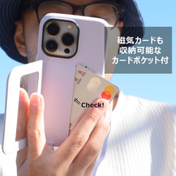 Clap! iPhone ケース カード収納 ショルダー ストラップ 14 SE 13 12 11 スマホ カバー 革 7枚目の画像