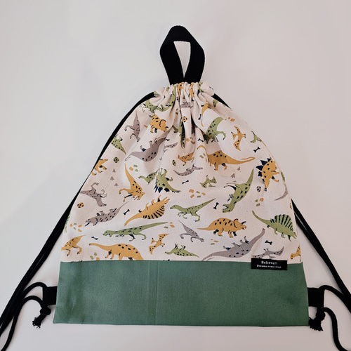 楽天市場】ハンドメイド シューズバッグ ( 恐竜 化石 箔プリント