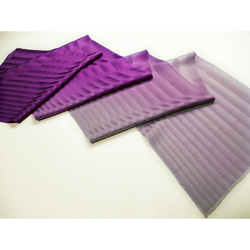 シルクストール（ボカシ染・縦模様織り）（赤紫色濃淡） 7枚目の画像