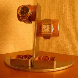 腕時計スタンド　時計スタンド　ウオッチスタンド　2本掛け段差腕時計スタンド 4枚目の画像