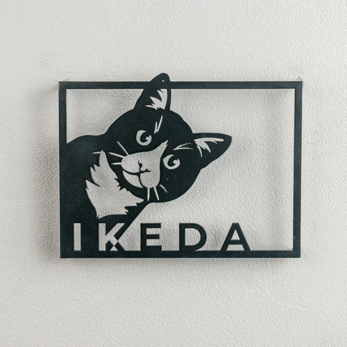 オーダー受付中 猫柄 猫シルエット ハンドメイド