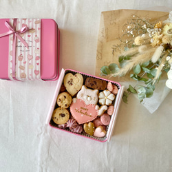 （2月1日発送！）バレンタインクッキー缶♡ねこハート♩ 2枚目の画像