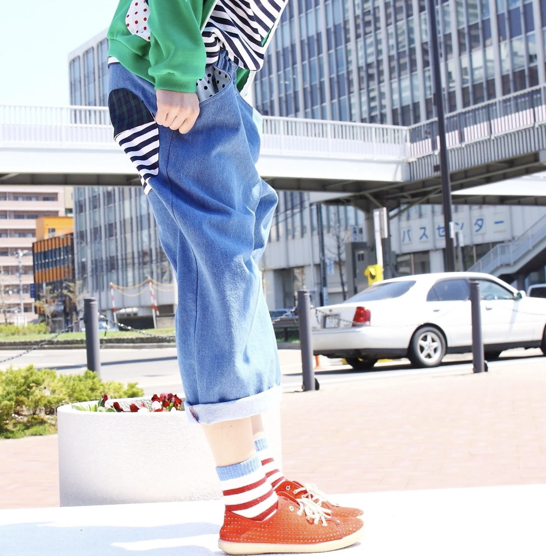 ストレートデニムパンツ♡ブリーチ(再販)