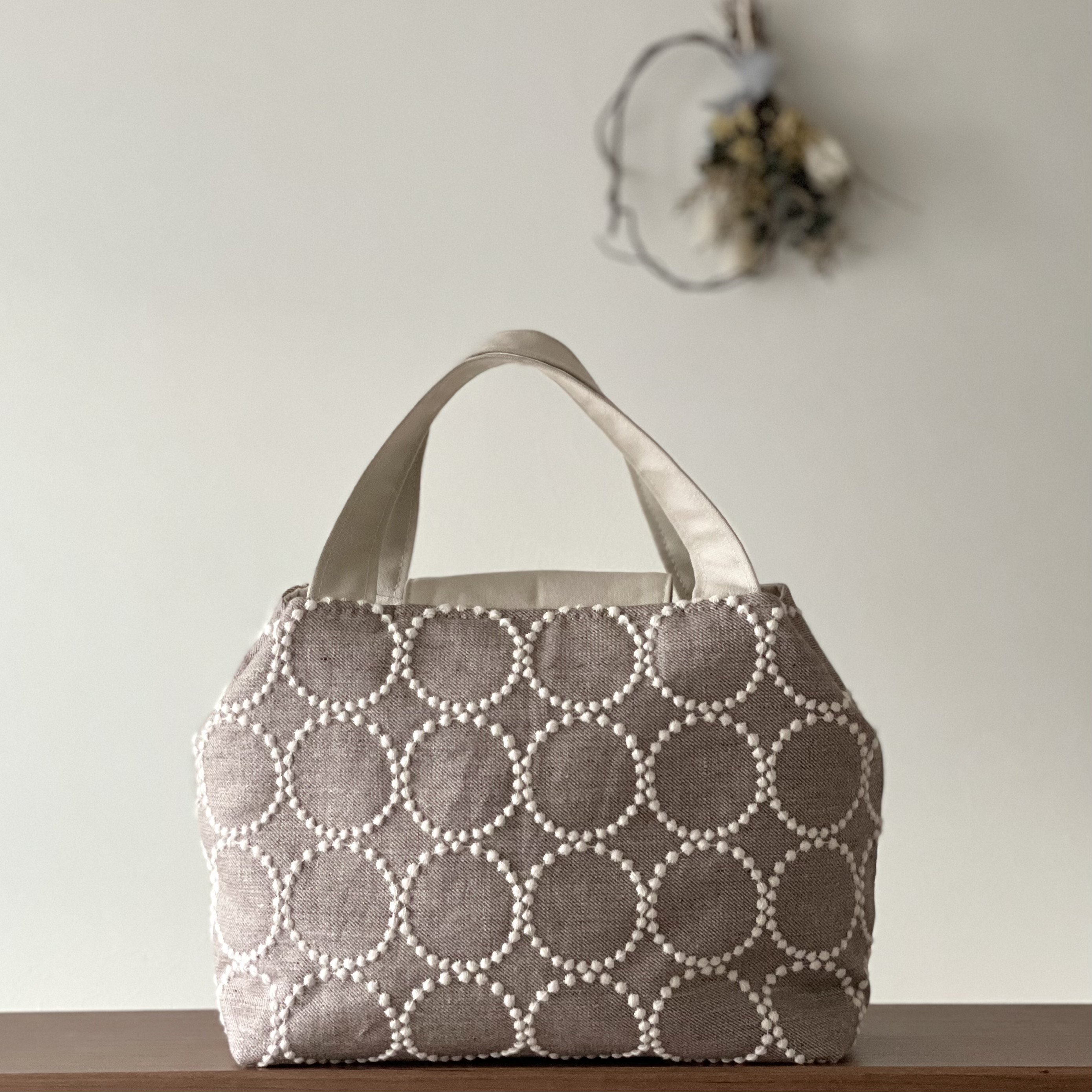 ⚮̈ミナペルホネン　tambourine brown ムータバッグ　3wayトート