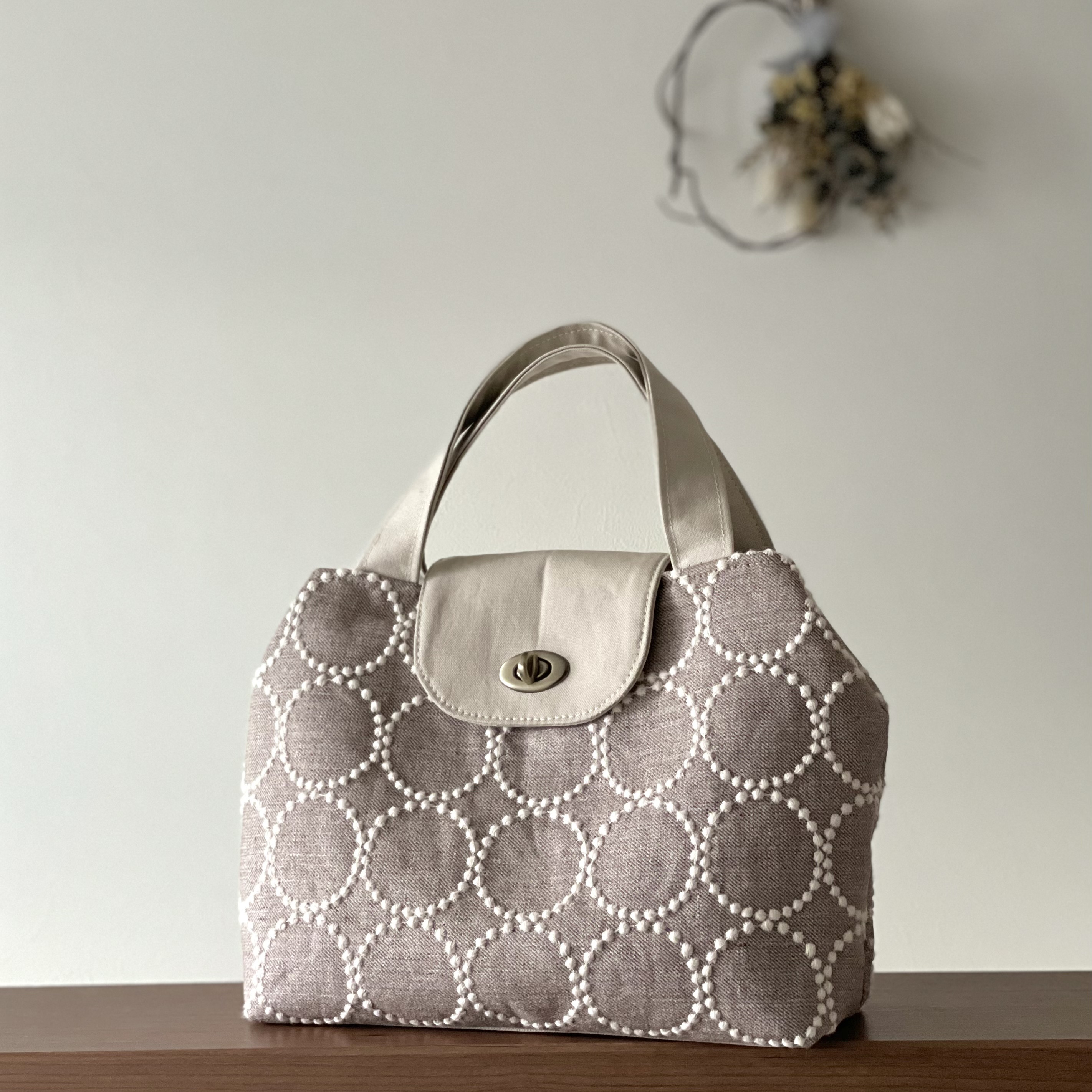 ⚮̈ミナペルホネン　tambourine brown ムータバッグ　3wayトート