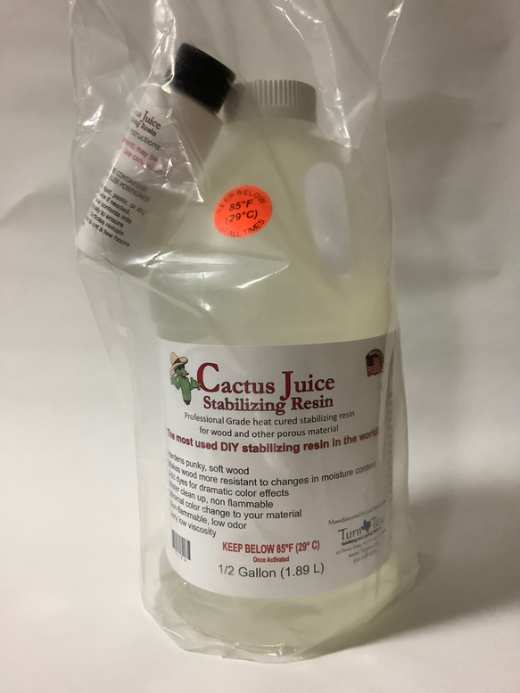 カクタスジュース　スタビライズドウッド　Cactus Juice Stabilizing Resin１ガロン 真空ポンプ