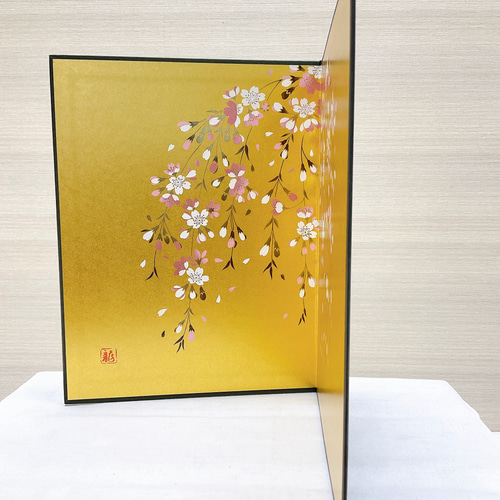 紙屏風【桜屏風 高さ25cm】ひな祭り 雛飾り お手持ちのお雛様と 紙屏風【桜屏風 高さ25cm】ひな祭り 雛飾り お手持ちのお雛様と