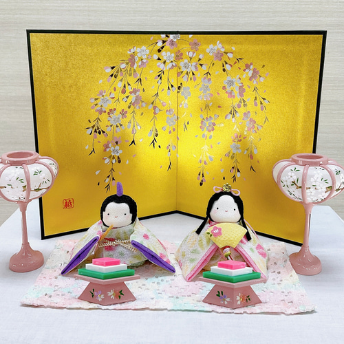 紙屏風【桜屏風 高さ25cm】ひな祭り 雛飾り お手持ちのお雛様と 紙屏風【桜屏風 高さ25cm】ひな祭り 雛飾り お手持ちのお雛様と