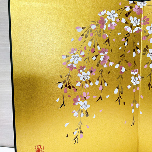紙屏風【桜屏風 高さ25cm】ひな祭り 雛飾り お手持ちのお雛様と 紙屏風【桜屏風 高さ25cm】ひな祭り 雛飾り お手持ちのお雛様と